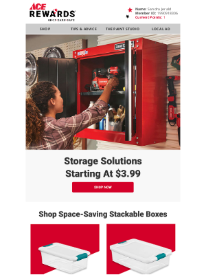 Ace Hardware - Storage Solutions Starting at $3.99