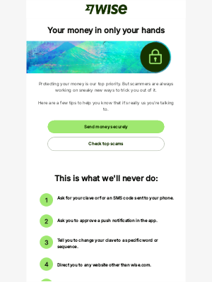 Wise - We keep your money safe and secure