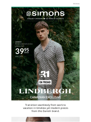Simons (Canada) - Promo: Lindbergh collection