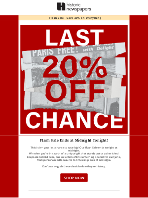 Historic Newspapers (United Kingdom) - 🚨 Last Chance: 20% OFF Ends Tonight!