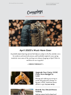 Carryology - 🚨 Best New Gear 🚨