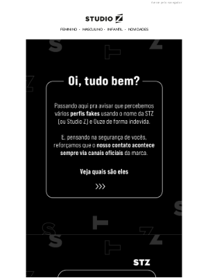 Studio Z (Brazil) - 🖐️É FAKE! Evite cair em fraudes.