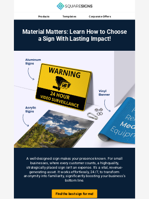 Square Signs - Is Your Sign Material Built to Last? Let's Find Out