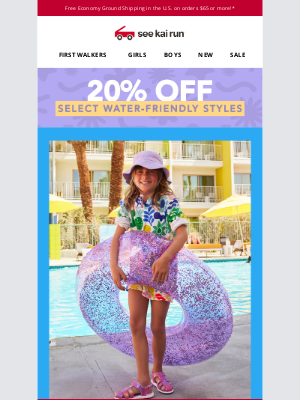 See Kai Run - 24 Hours Only! Splash-Ready Styles Are On Sale!
