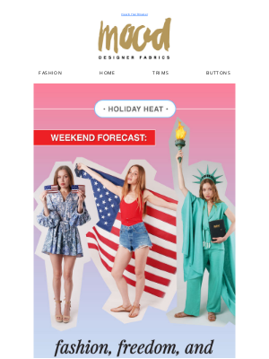 Mood Fabrics - 🚨 20% Off Ends Tonight