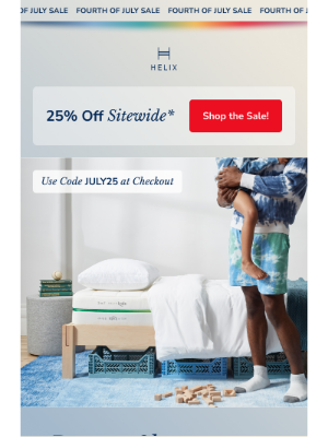 Helix Sleep - Save 25% for Fourth of July!