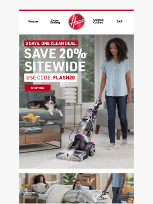 Hoover - Three Days Only! 20% Off Sitewide