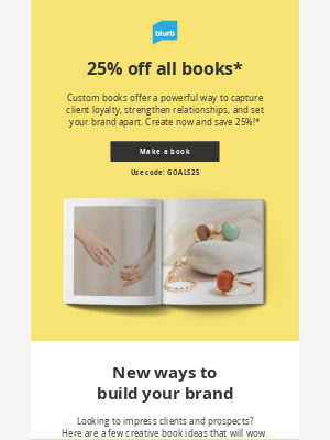 Blurb - Starts now: 25% off all books!