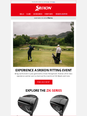 Srixon - Experience a Srixon Fitting Event
