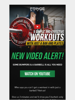 FringeSport - Give us 3 minutes to show you 5 barbell workouts