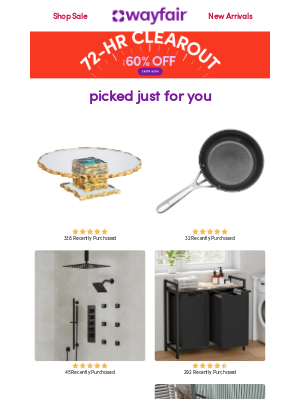 Wayfair - SPECIALTY SERVING 🛒 👀 72-HOUR DEALS. (Blink, and they’re gone)