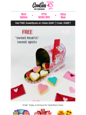 Cookies by Design - Spoil your sweetheart with the perfect gift! Plus FREE Sweetheart Sweetspots!