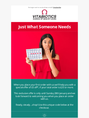 Vitabiotics - Just what someone needs...