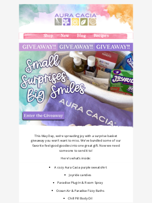 Aura Cacia - Win Our Limited Edition May Day Basket! 🌸🎁