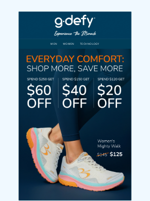 Gravity Defyer - Your Feet Deserve This – Save $60 on All Comfort Styles