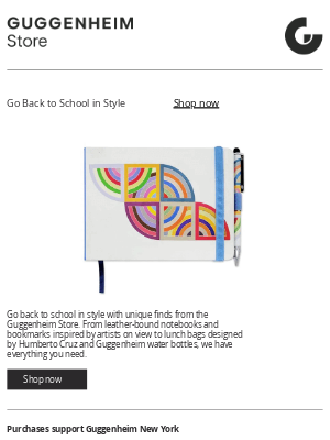 Guggenheim Museum - ✏️ Go back to school in style