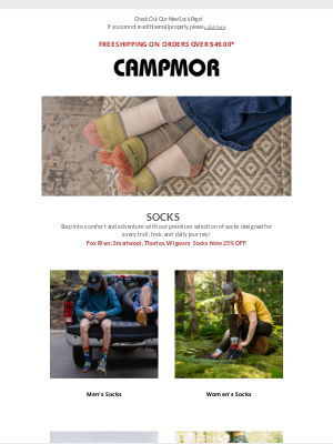 Campmor - Shop Socks A New Way