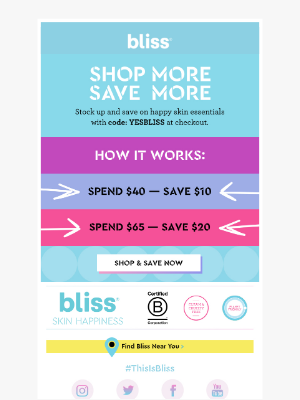 Bliss - Ends Tonight! Save Up To $20 🌟