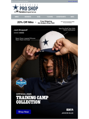 Dallas Cowboys - Now Available! The Official Gear Of Training Camp
