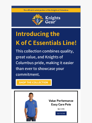 Introducing the New KofC Essentials Line