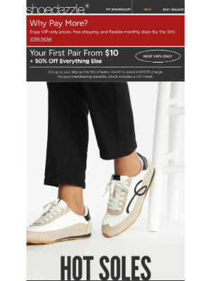 ShoeDazzle - Step In, Russell—Sneakers from $10 👟