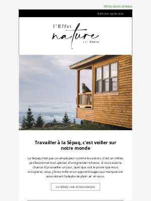 Sépaq - La Sépaq, une école unique 🌱