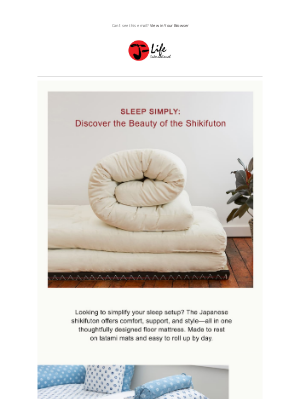 J-Life International - 💤Sleep the Japanese Way: Meet the Shikifuton 💤