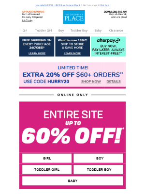 Crazy 8 - EXCLUSIVE OFFER: EXTRA 20% OFF + Up to 60% Off Site!