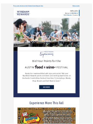 Wyndham Hotel Group - Hand-Picked Experiences for Fall & Beyond