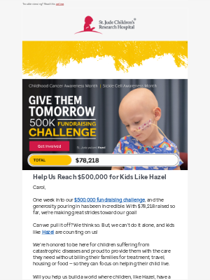 St. Jude Children's Research Hospital - We're kicking off Week 2 of the $500k Challenge!