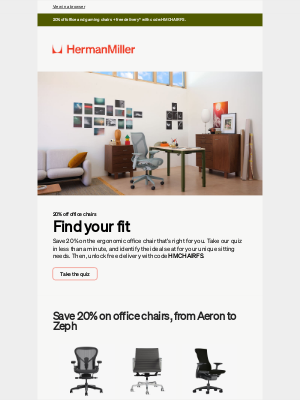 20% off all-day comfort and creativity