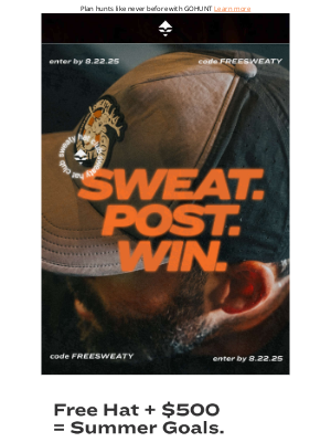 goHUNT - Get a Free Hat—Just Show Us You Earned It