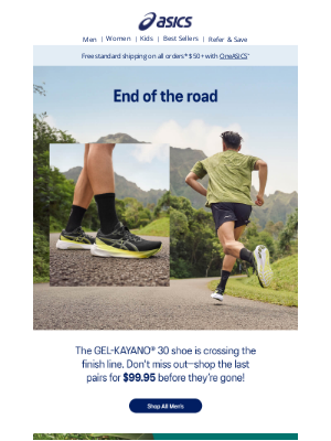 ASICS - Last call! GEL-KAYANO® 30 for $99.95