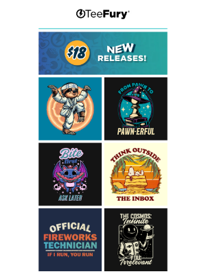 TeeFury - $18 Tees Are Here!