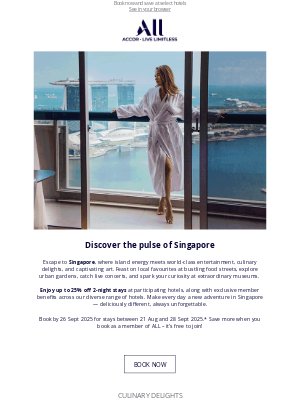 Accor Hotels - [ Discover Singapore for less: exclusive savings ofup to 25% on your stay. ]