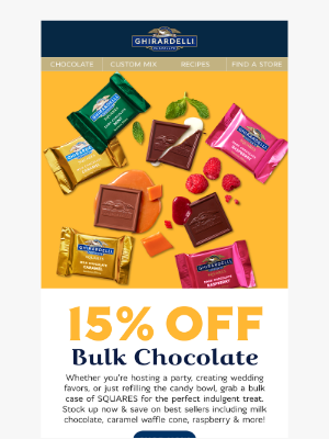 Ghirardelli Chocolate Company - Stock Up with 15% Off 🍫🛒💛