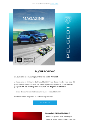 Peugeot (France) - 24 jours pour vivre l’intensité PEUGEOT