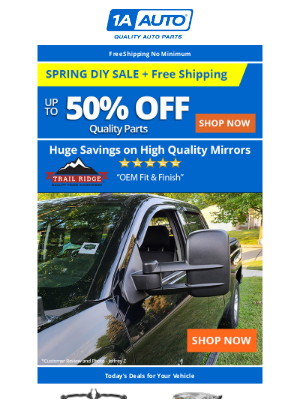1A Auto Parts - It's Your Lucky Day! Free Shipping Today