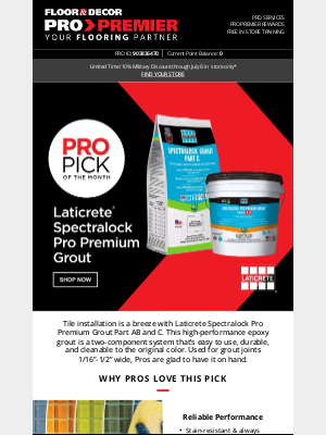Floor and Decor Pro - The PRO Pick of the Month is here!