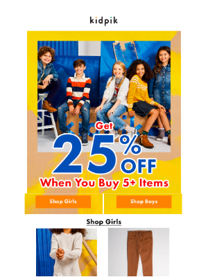 Kidpik - 🚌 Get Ready For Back-2-School With 25% Off