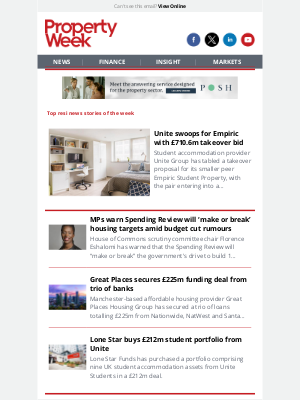 Property Week - Unite swoops for Empiric with £710.6m takeover bid