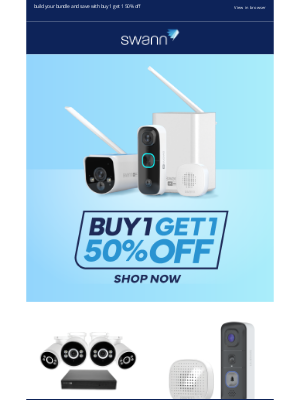 Swann Security - Buy 1 Get 1 50% Off: Build Your Security Bundle