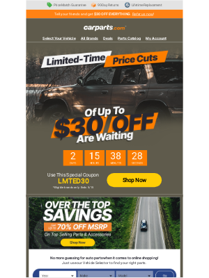 CarParts - Limited Time Price Cuts! ✂️ (Coupon Inside)