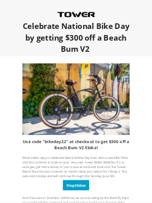 Tower Paddle Boards - 🚲Celebrate National Bike Day with $300 off Ebikes