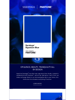 Saratoga Spring Water - Discover Saratoga® Signature Blue by Pantone®