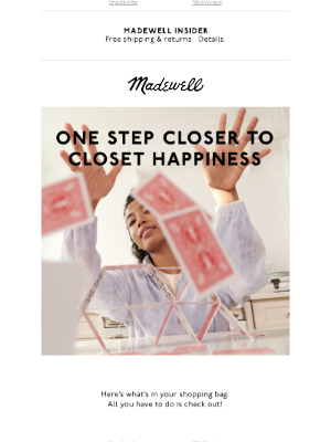 Madewell - Your shopping bag is ready and waiting