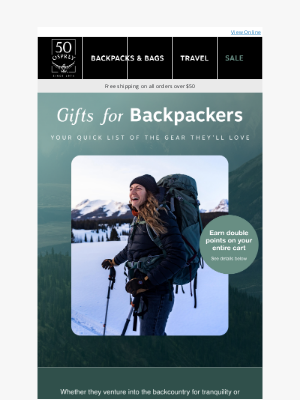 Osprey - Holiday delights for the backpacker in your life