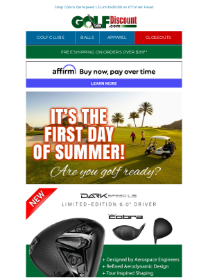 GolfDiscount.com - Limited Edition Cobra Darkspeed LS 6° Driver Head In Stock!