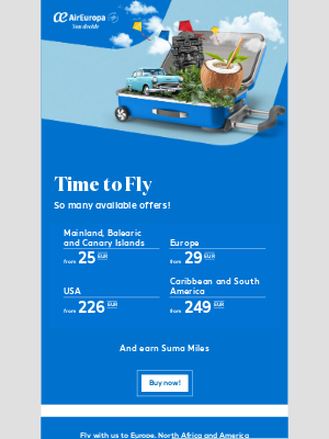 Air Europa - ✈️ Time to Fly. What matters is flying.