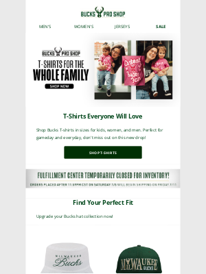 Milwaukee Bucks - Unlock T-Shirts For The Whole Crew!